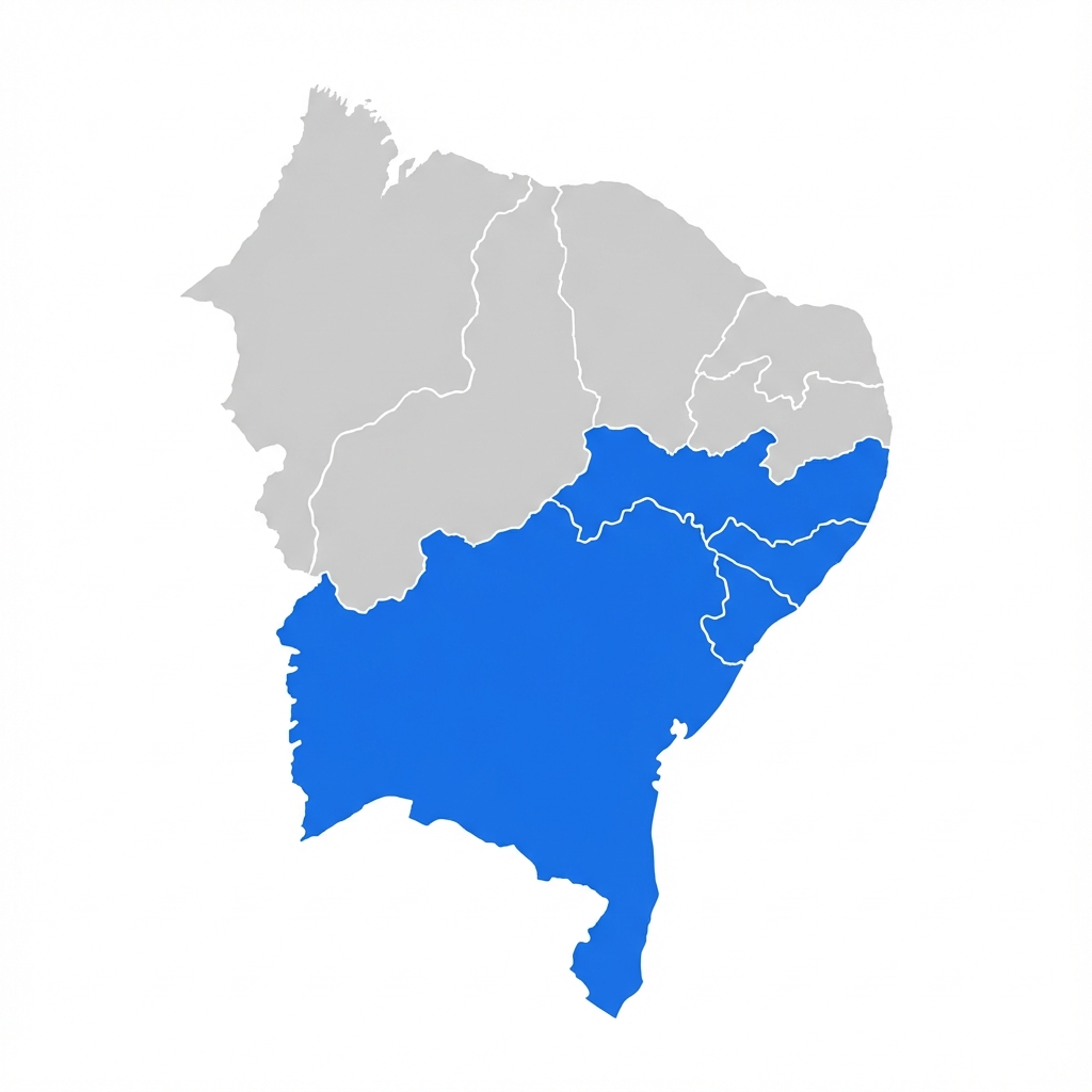 Mapa de cobertura Veloo - Nordeste do Brasil
